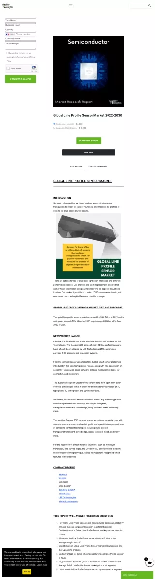 Strategic Insights into the Line Profile Sensor Market