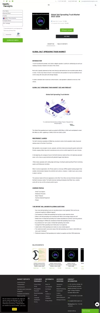 Innovative Technologies in the Salt Spreading Truck Market: Sustainability