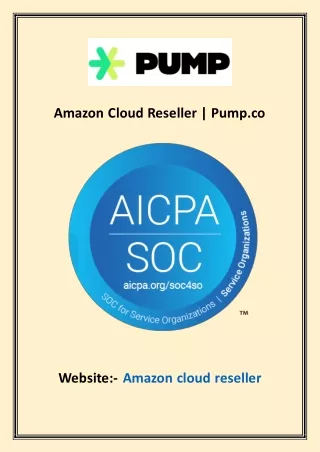 Amazon Cloud Reseller | Pump.co