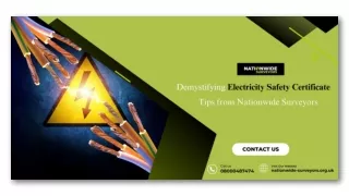 Demystifying Electricity Safety Certificate Tips from Nationwide Surveyors