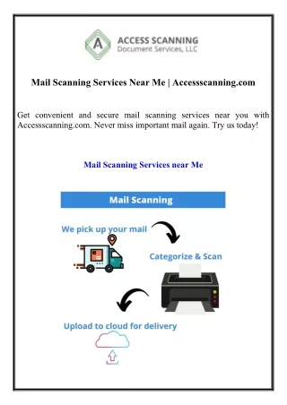 Mail Scanning Services Near Me Accessscanning.com