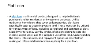 Plot Loan