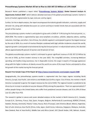 Pressotherapy Systems Market Size 2036