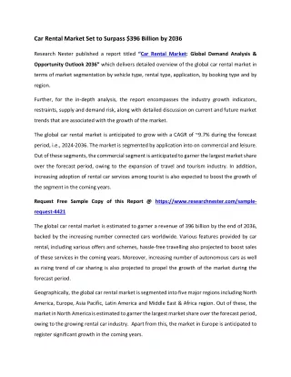 Car Rental Market Trends 2036