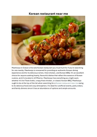 Korean restaurant near me