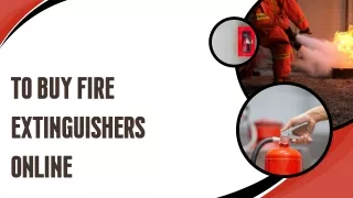 To Buy Fire Extinguishers Online