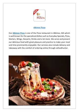 Alkimos Pizza Menu | Order Online For Pickup And Delivery