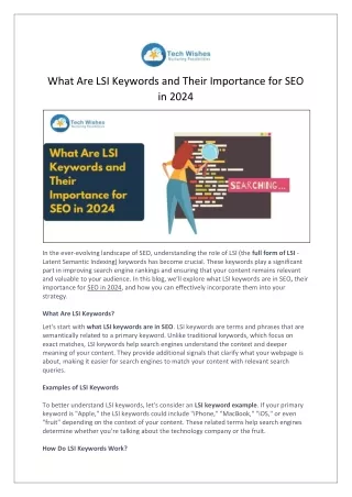 What Are LSI Keywords and Their Importance for SEO in 2024