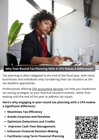 Why Year-Round Tax Planning With A CPA Makes A Difference?