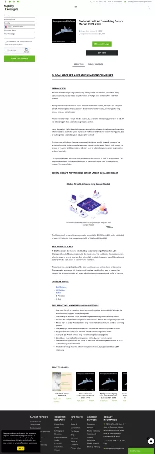 Global Aircraft Airframe Icing Sensor Market Trend