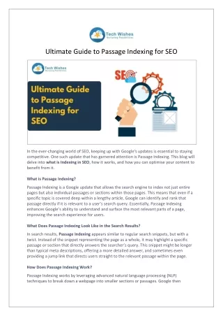 Ultimate Guide to Passage Indexing for SEO