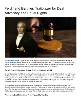 Ferdinand Berthier_ Trailblazer for Deaf Advocacy and Equal Rights