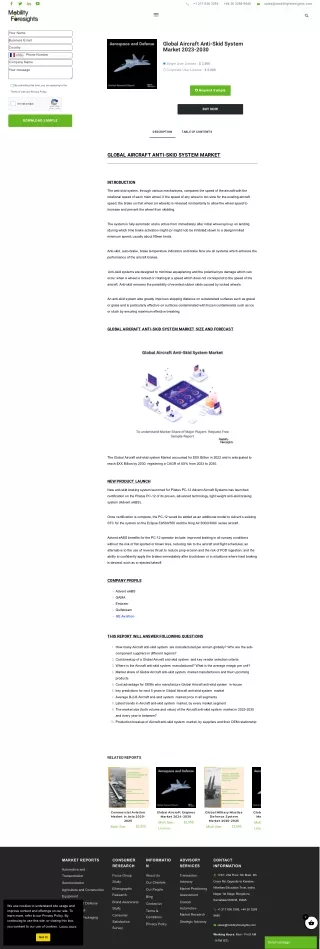 Global Aircraft Anti-Skid System Market Trend