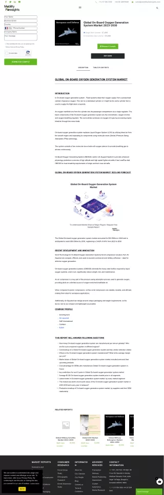 Global On-Board Oxygen Generation System Market Trend