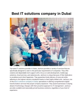 Best IT solutions company in Dubai