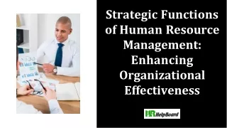Functions of Human Resource Management
