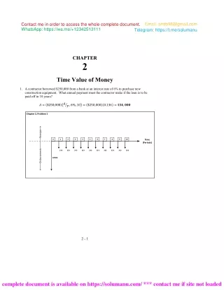 Solution Manual Construction Equipment Management for Engineers, Estimators, and Owners