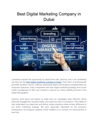 Best Digital Marketing Company in Dubai