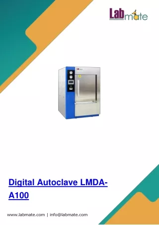 Digital Autoclave LMDA-A100