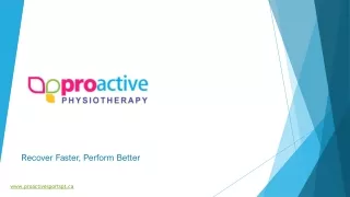 Proactive Physiotherapy : Work Injury Physiotherapy in South Edmonton