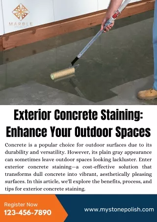 Transform Your Space with Professional Exterior Concrete Staining