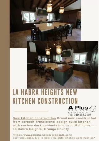 La Habra Heights New kitchen construction