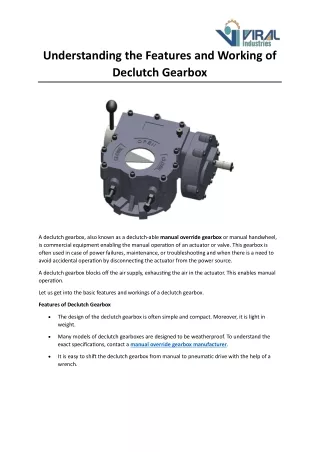 Understanding the Features and Working of Declutch