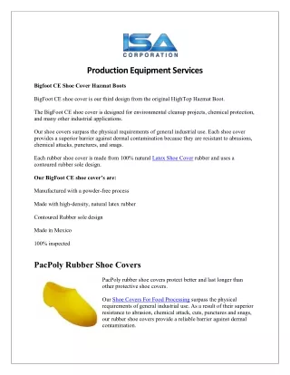 Hazmat Shoe Covers | Isacorporation.net