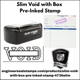 Slim Void with Box Pre-Inked Stamp – Quick & Clear Marking