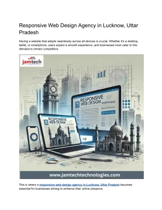 Responsive Web Design Agency in Lucknow Uttar Pradesh