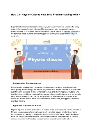 How Can Physics Classes Help Build Problem-Solving Skills_