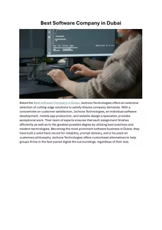 best software company in dubai