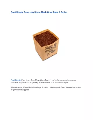 Root Royale Easy Load Coco Mesh Grow Bags 1 Gallon