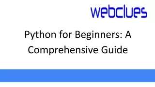 Python for Beginners: A Comprehensive Guide