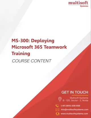 MS-300: Deploying Microsoft 365 Teamwork Training