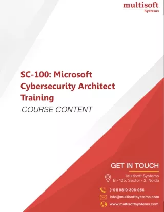 SC-100: Microsoft Cybersecurity Architect Training