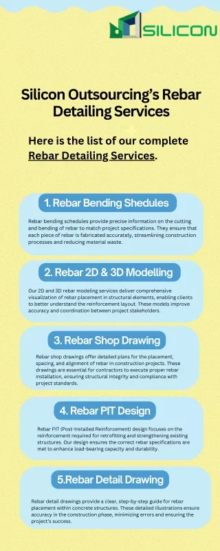 Silicon Outsourcing’s Rebar Detailing Services