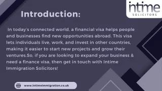 Apply for Finance Visa Online| Renowned Immigration Law Firm in Manchester| Expe