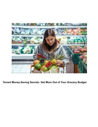 Tenant Money-Saving Secrets_ Get More Out of Your Grocery Budget