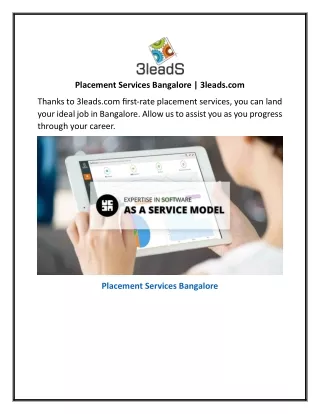 Placement Services Bangalore | 3leads.com