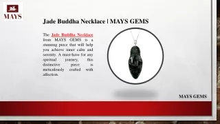 Jade Buddha Necklace  MAYS GEMS