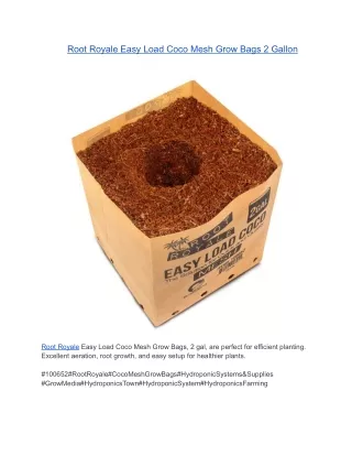 Root Royale Easy Load Coco Mesh Grow Bags 2 Gallon