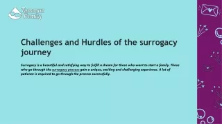 Challenges and Hurdles of the surrogacy journey