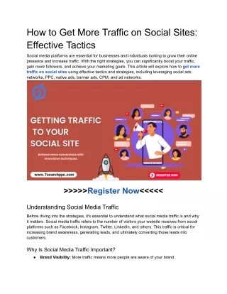 How to Get More Traffic on Social Sites Effective Tactics