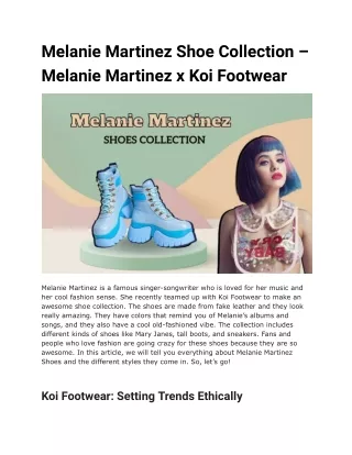 Melanie Martinez Shoe Collection – Melanie Martinez x Koi Footwear