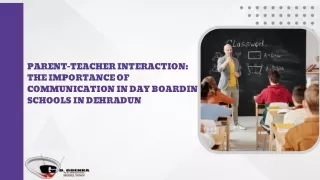 Parent-Teacher Interaction: The Importance of Communication