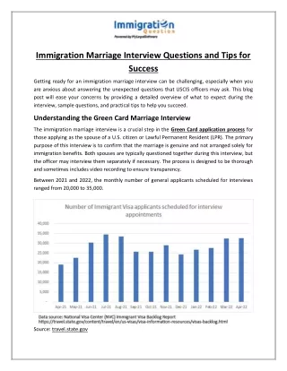 ImmigrationQuestion.com - Immigration Marriage Interview Questions and Tips for Success