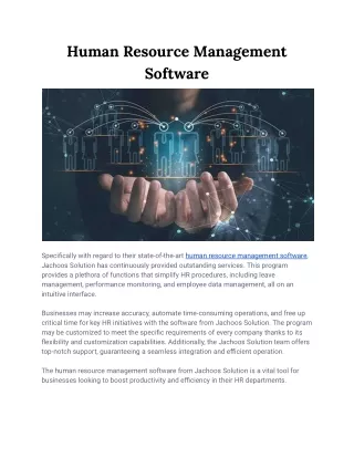 Human Resource Management Software