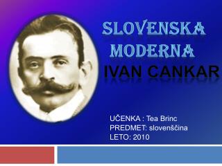slovenska moderna ivan cankar