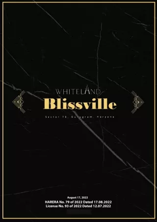 Whiteland BlissVille Titan Infraventures